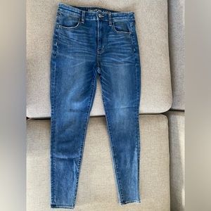 Blue American Eagle Super High Rise Jegging Next Level Stretch